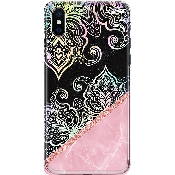 Capa Silicone NetCase Holográfica Marble Mandala