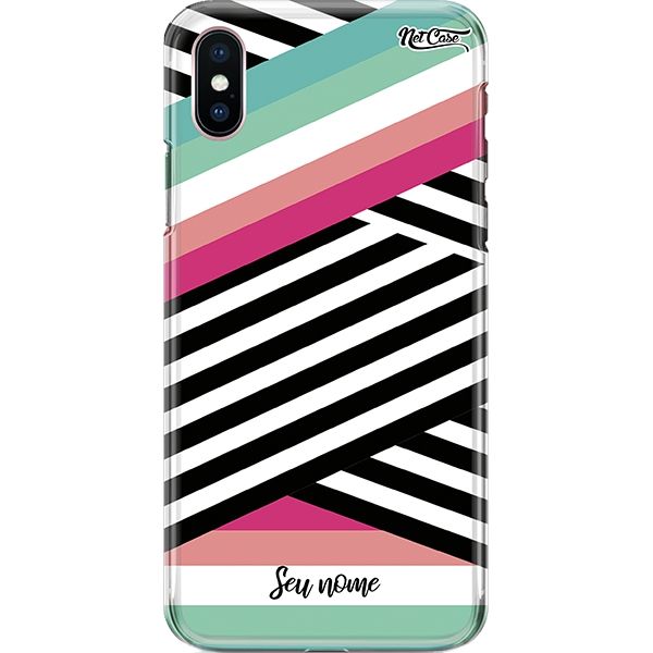 Capa Silicone NetCase Chapada Nome Colored Stripes