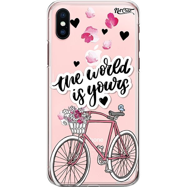 Capa Silicone NetCase Transparente Bicicleta: The World is Yours