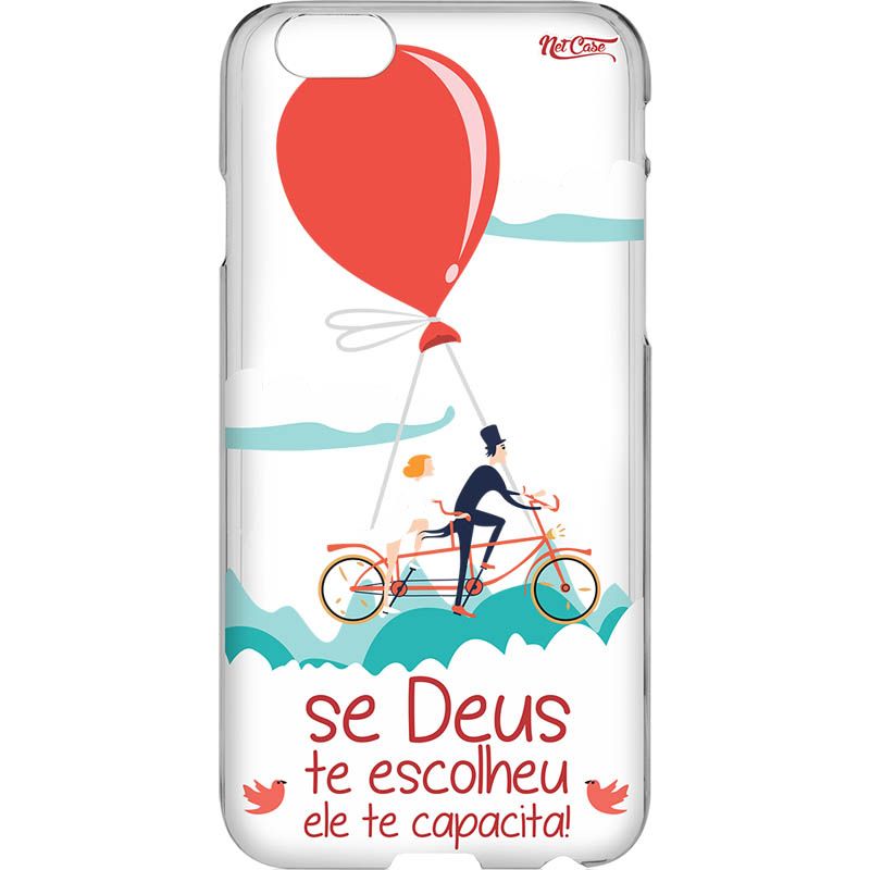 Capa Silicone NetCase Vazada 'Se Deus Te Escolheu'...