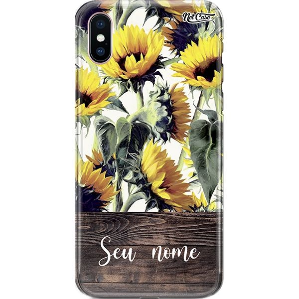 Capa Silicone NetCase Chapada Nome Sunflowers