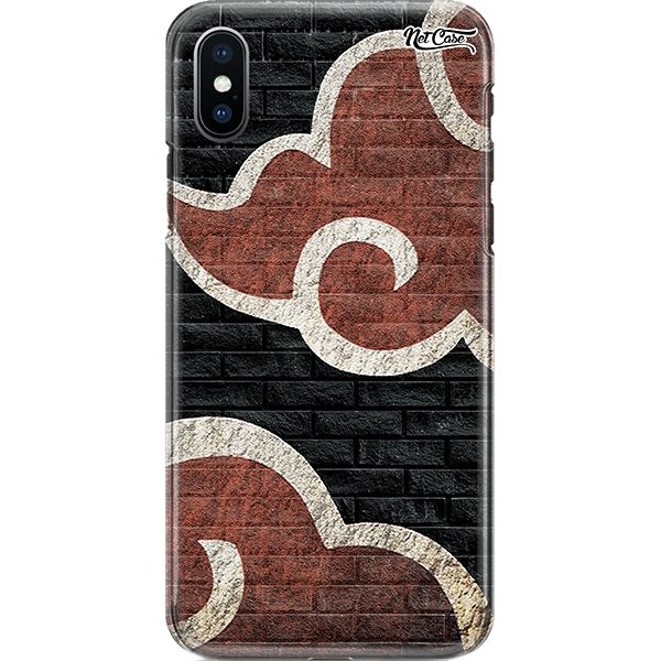 Capa Silicone NetCase Chapada Nome Coleção Naruto - Símbolo Akatsuki