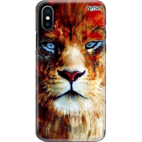 Capa Silicone NetCase Chapada Watercolor Lion Painting