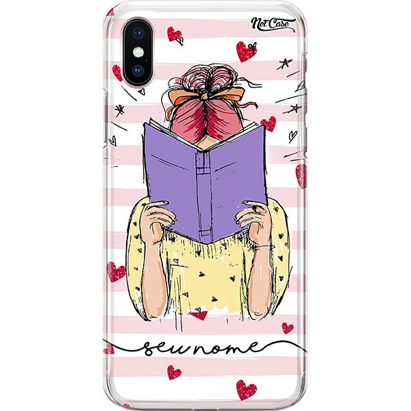 Capa Silicone NetCase Chapada Nome Girl Reading Book