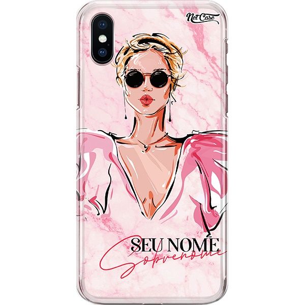 Capa Silicone NetCase Chapada Nome Modelo Côr de Rosa