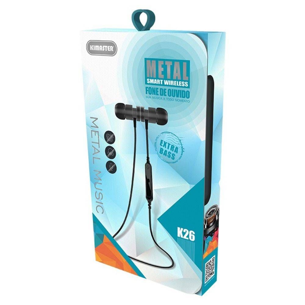 Fone de Ouvido Bluetooth Liberty Kimaster K26 - Preto