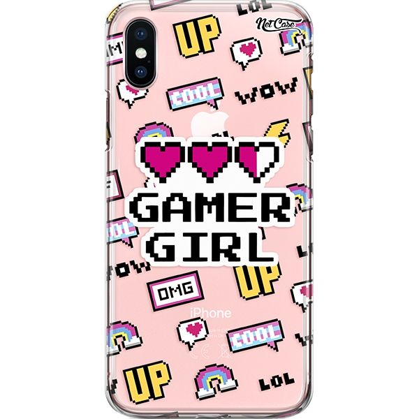 Capa Silicone NetCase Transparente Gamer Girl