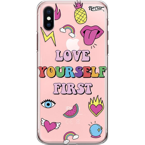 Capa Silicone NetCase Transparente Love Yourself First