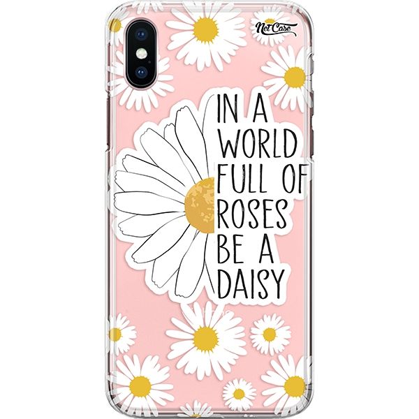 Capa Silicone NetCase Transparente ''In a World Full of Roses Be a Daisy''