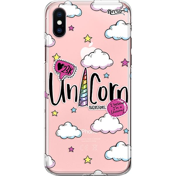 Capa Silicone NetCase Transparente Unicorn: Therefore, I Believe I'M Unicorn!