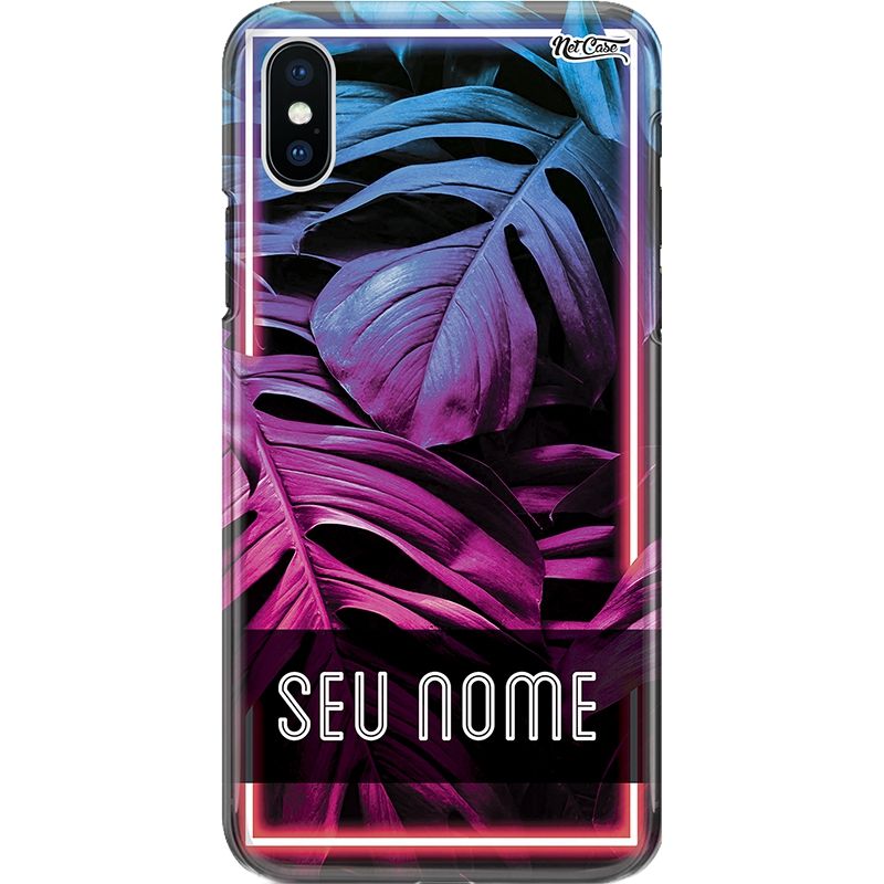 Capa Silicone NetCase Chapada Nome Veludo-Roxo