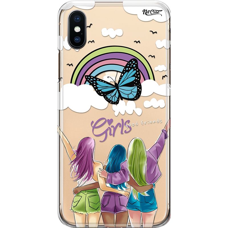 Capa Silicone NetCase Transparente Girls Good Friends