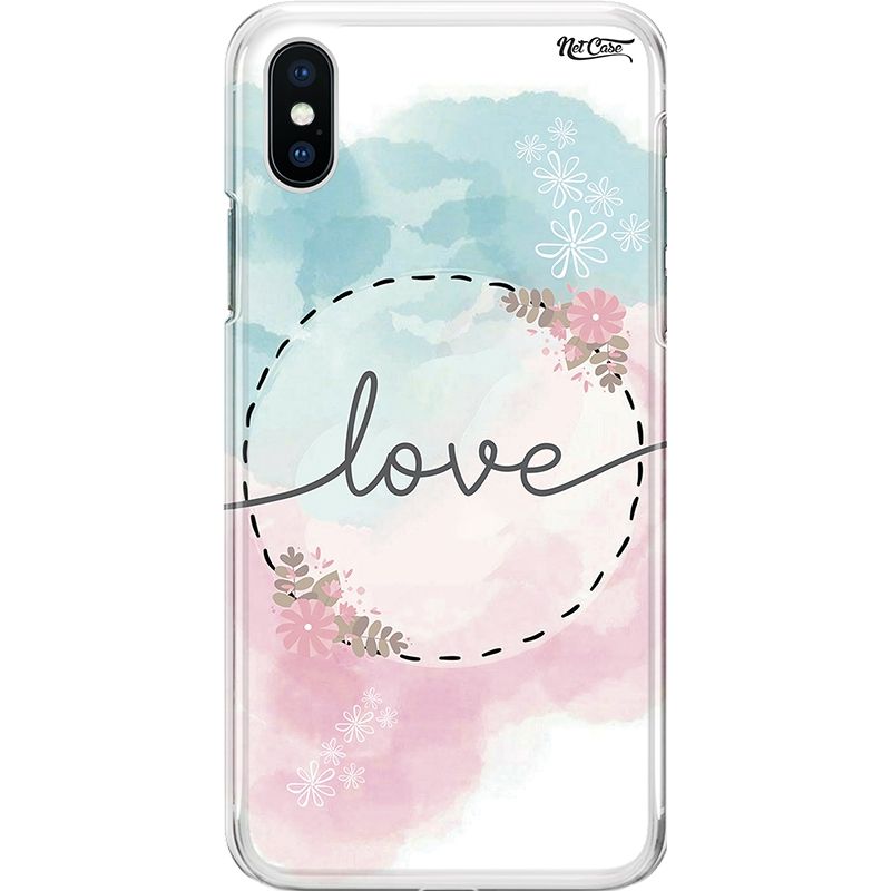 Capa Silicone NetCase Chapada Aquarela Love Floral