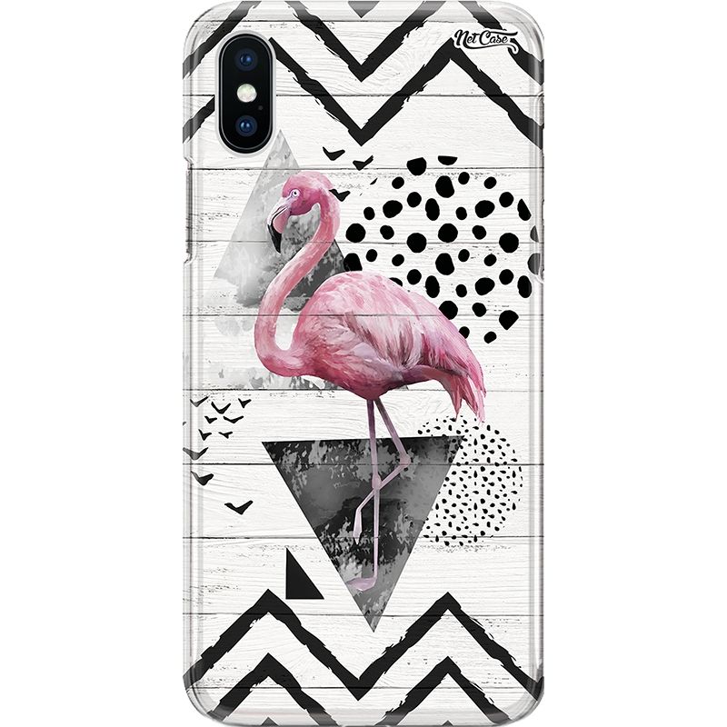 Capa Silicone NetCase Chapada Flamingo Geometric Figures