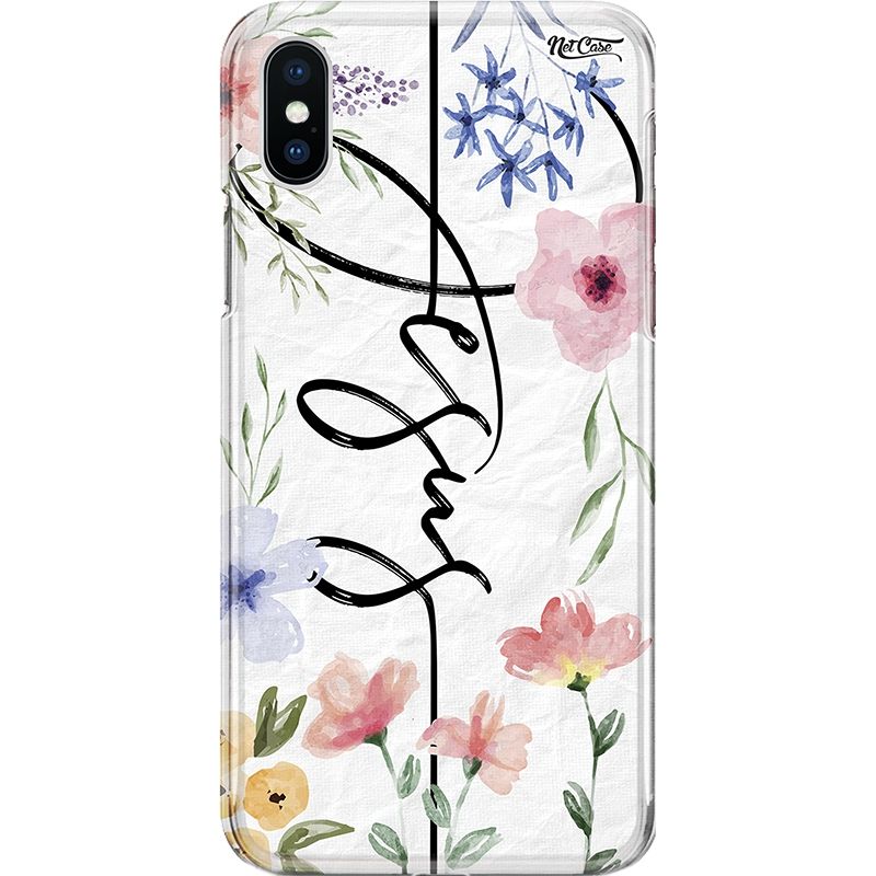 Capa Silicone NetCase Chapada Aquarela Flores Jesus