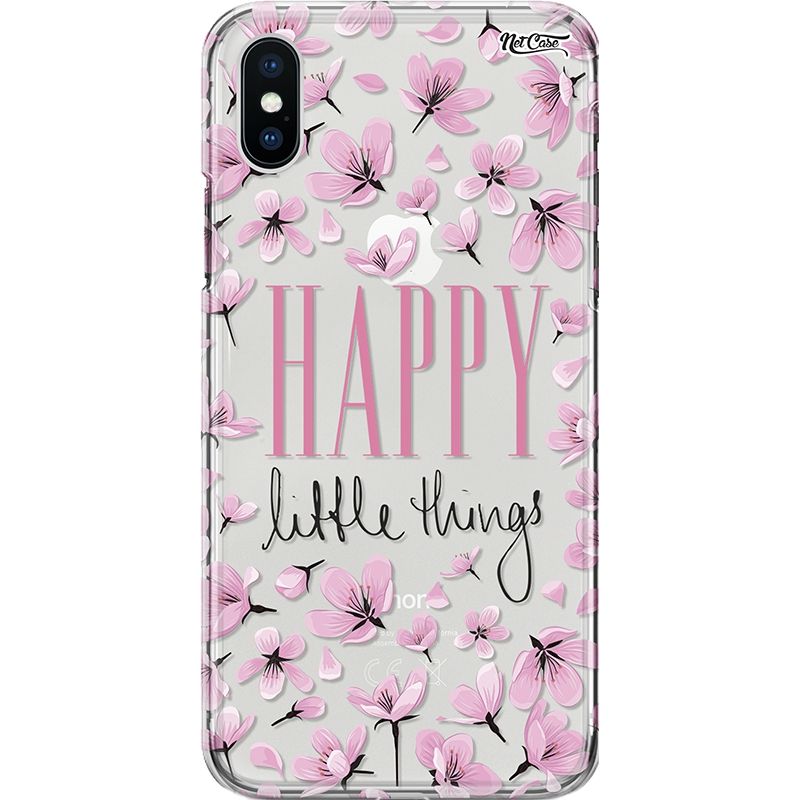 Capa Silicone NetCase Transparente Flores Happy Little Things