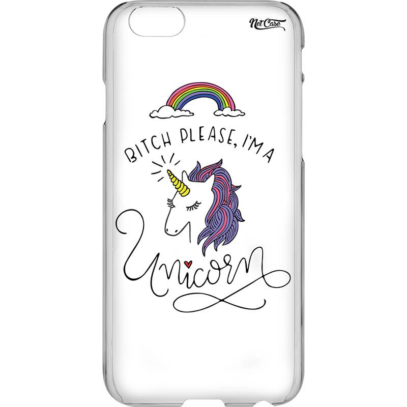 Capa Silicone NetCase Vazada ''Bitch Please, I'M a Unicorn''
