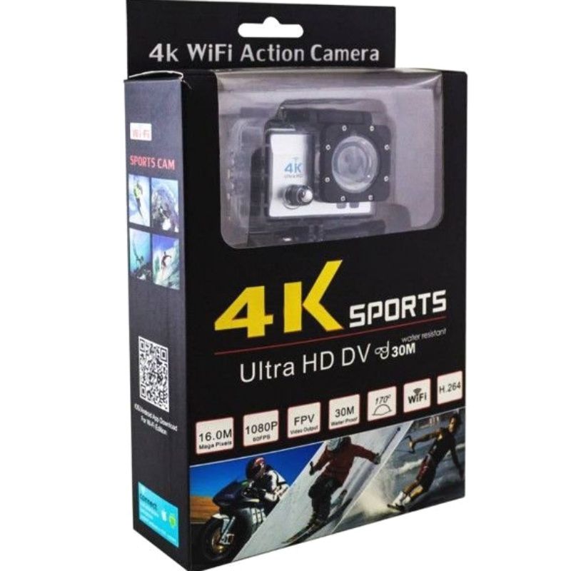 Câmera de Ação Esportiva 4K Ultra HD WiFi 1080P 1160 - Prata