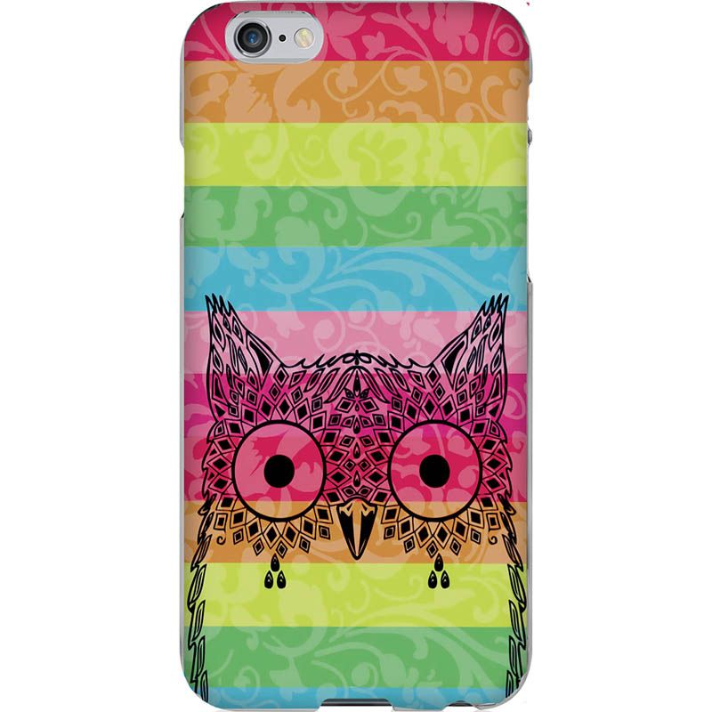 Capa Silicone NetCase Chapada Coruja Faixas Coloridas