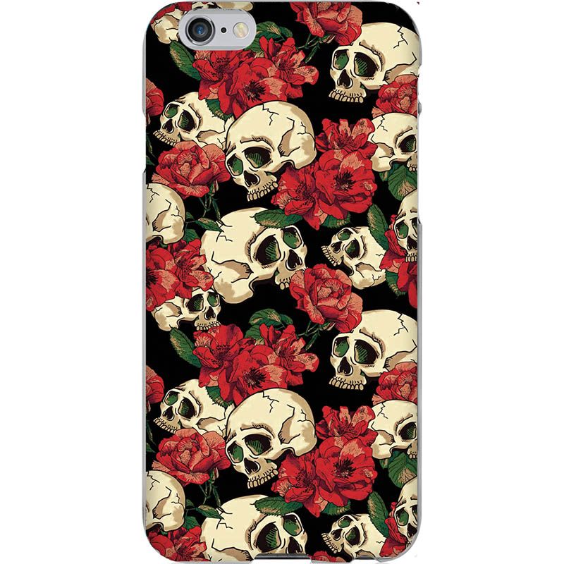 Capa Silicone NetCase Chapada Crânio com Rosas