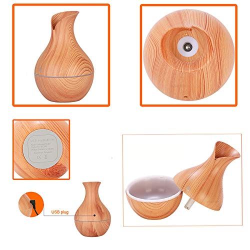 Aromatizador Elétrico Led - Ultrasonic Aroma Humidifier - Bege