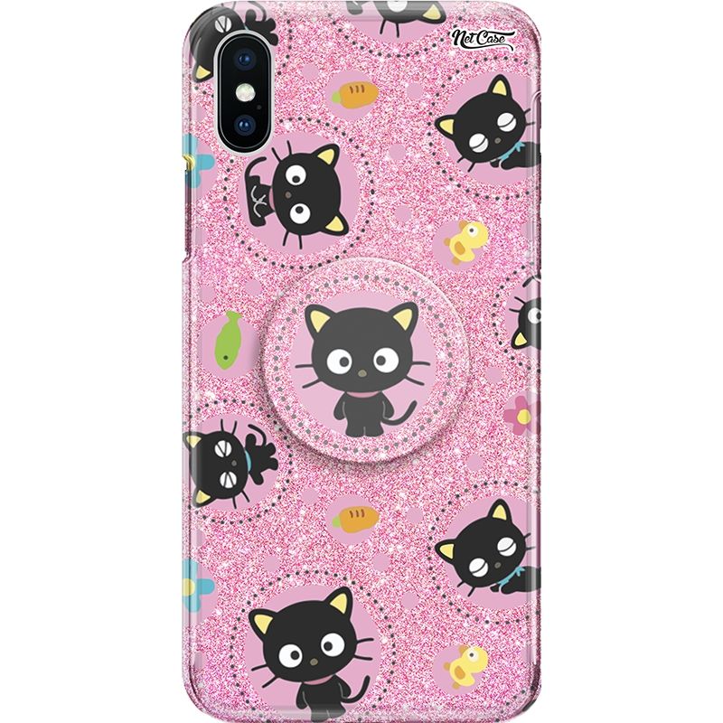 Capa Netcase Glitter + Pop 3in1 Rosa - Cat Happiness
