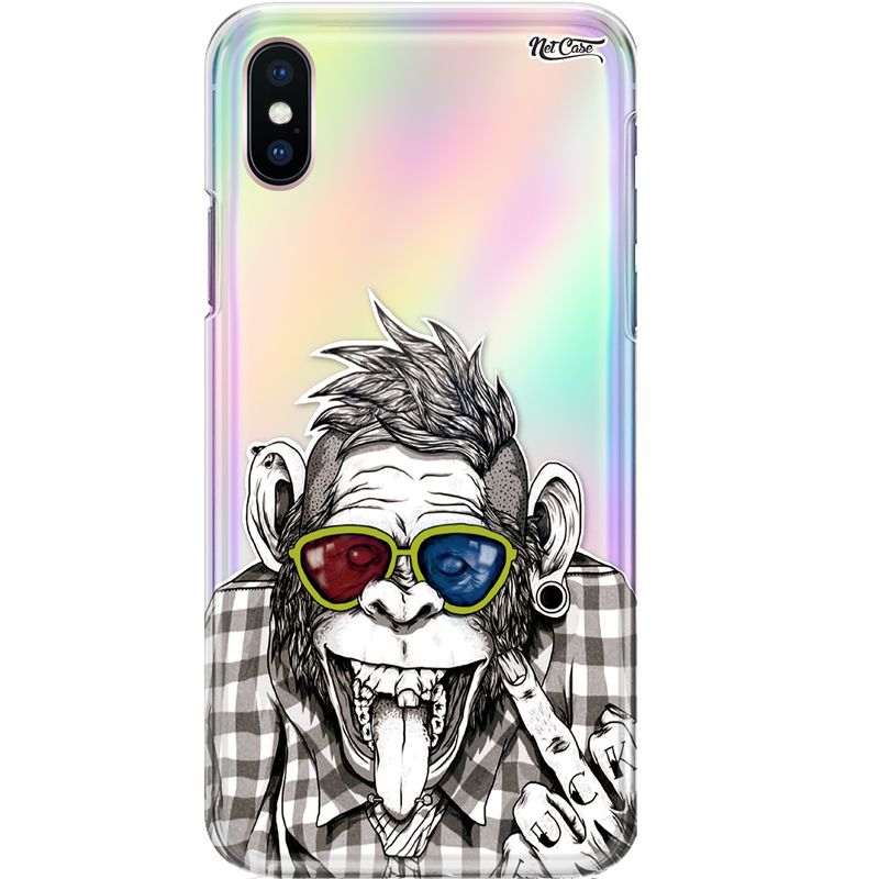 Capa Silicone NetCase Holográfica Monkey F*