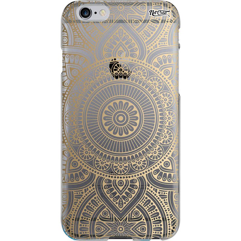 Capa Silicone NetCase Vazada Mandala Dourada