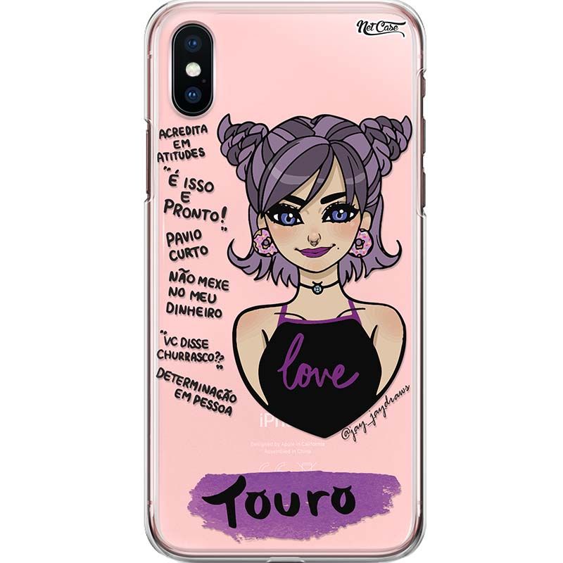 Capa Silicone NetCase Transparente Signo Touro