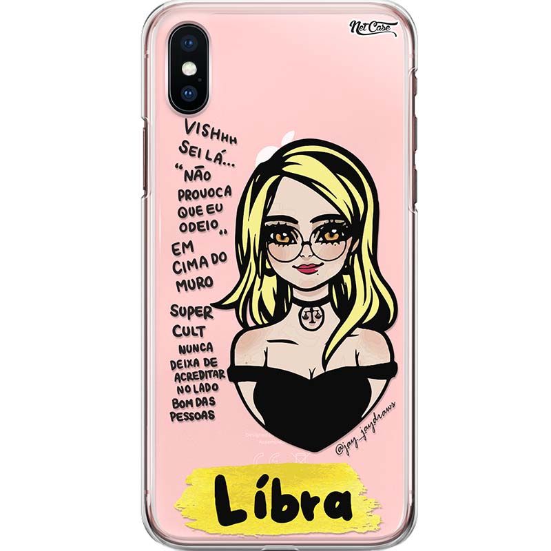 Capa Silicone NetCase Transparente Signo Libra