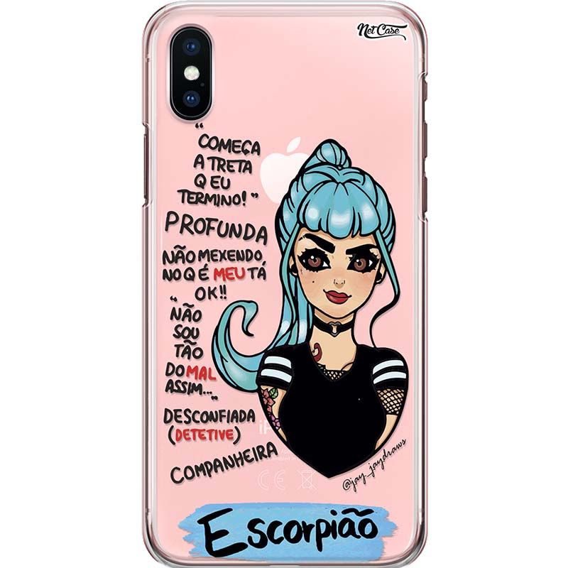 Capa Silicone NetCase Vazada Signo Escorpião
