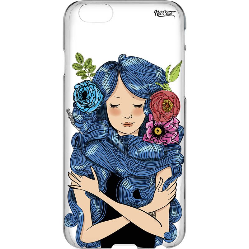 Capa Silicone NetCase Vazada Flowers in Your Blue Hair