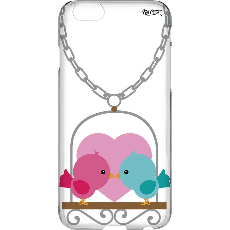 Capa Silicone NetCase Vazada Casal Passarinhos