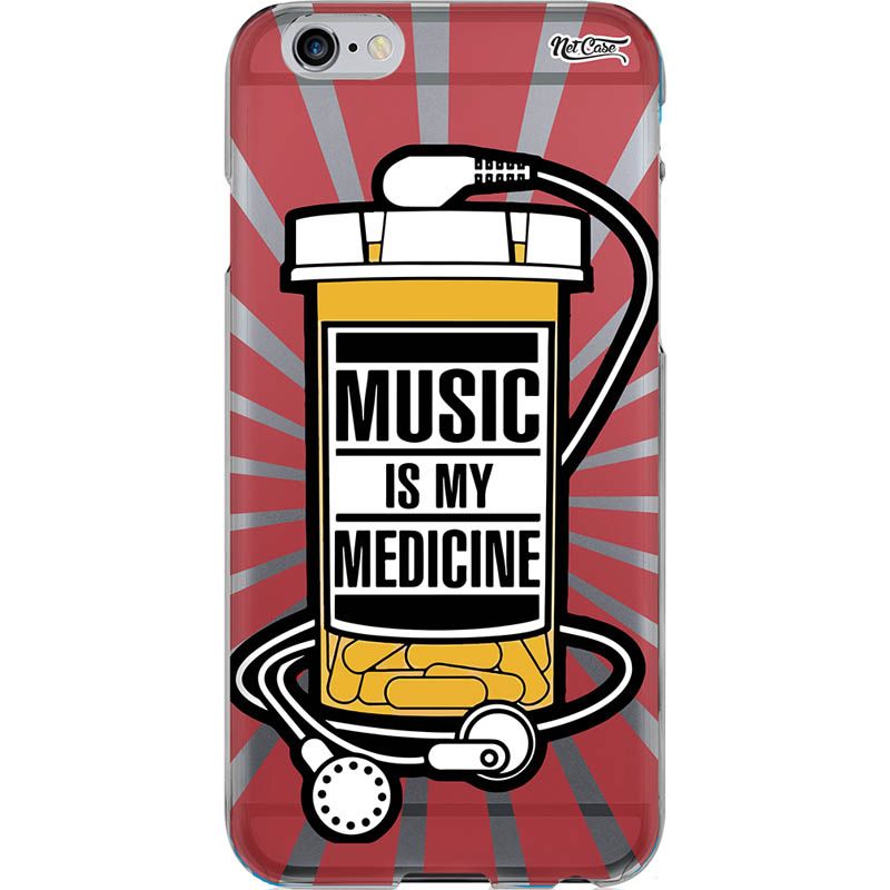 Capa Silicone NetCase Vazada Music is My Medicine Sunset