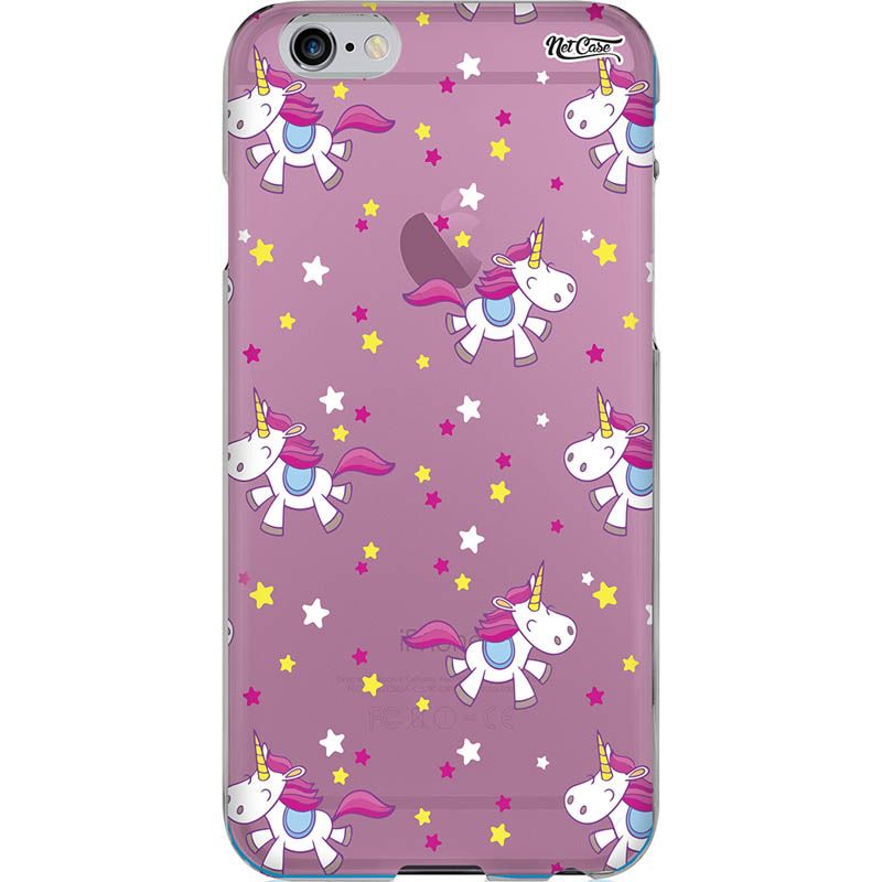 Capa Silicone NetCase Chapada Unicorns & Stars Pink