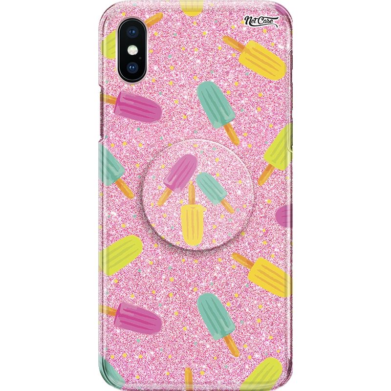 Capa Netcase Glitter + Pop 3in1 Rosa - Picolés