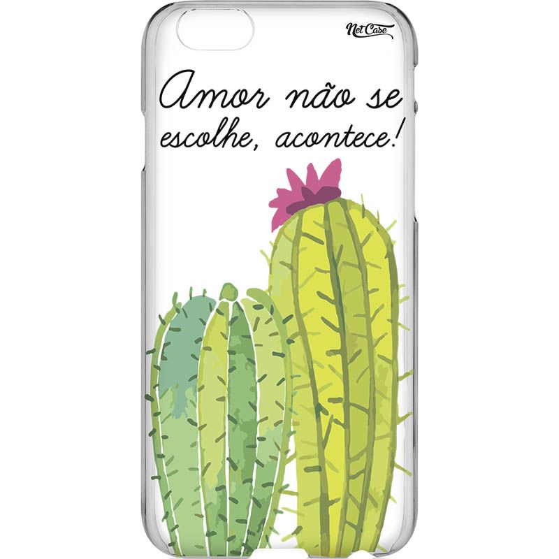 Capa Silicone NetCase Vazada 'Amor Não Se Escolhe, Acontece'!