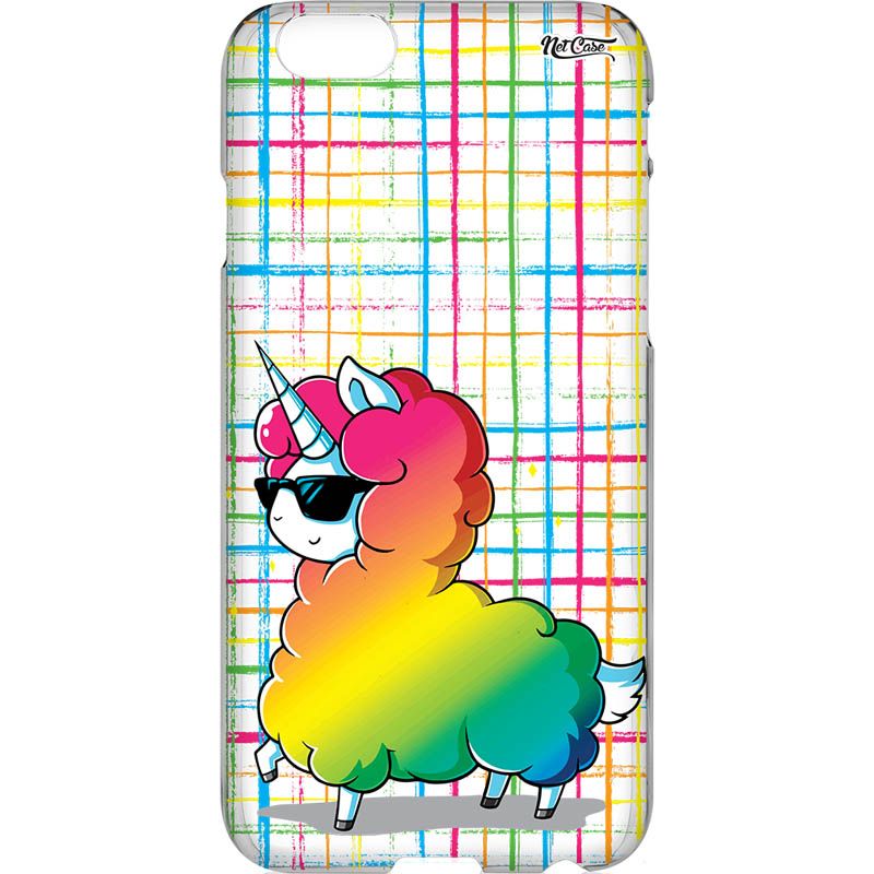 Capa Silicone NetCase Vazada Ovelhacornio Arco Íris