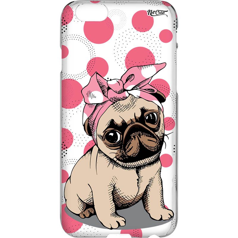 Capa Silicone NetCase Vazada Pug Bandana
