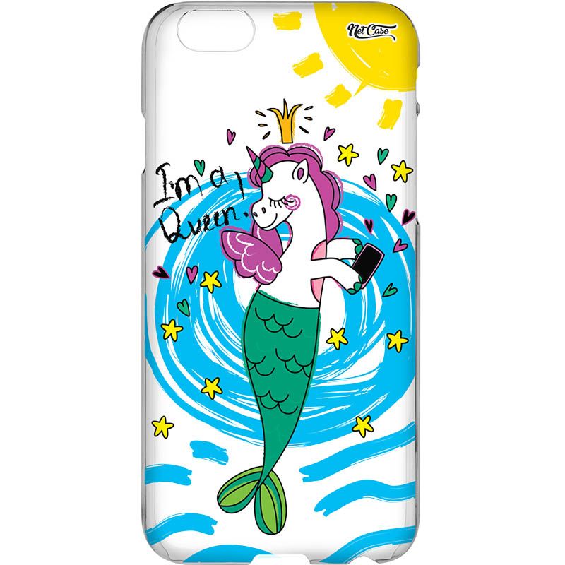 Capa Silicone NetCase Vazada Unicórnio Sereia: I'm a Queen!