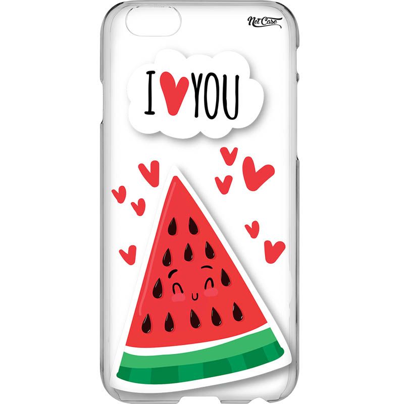 Capa Silicone NetCase Vazada Melancia I Love You