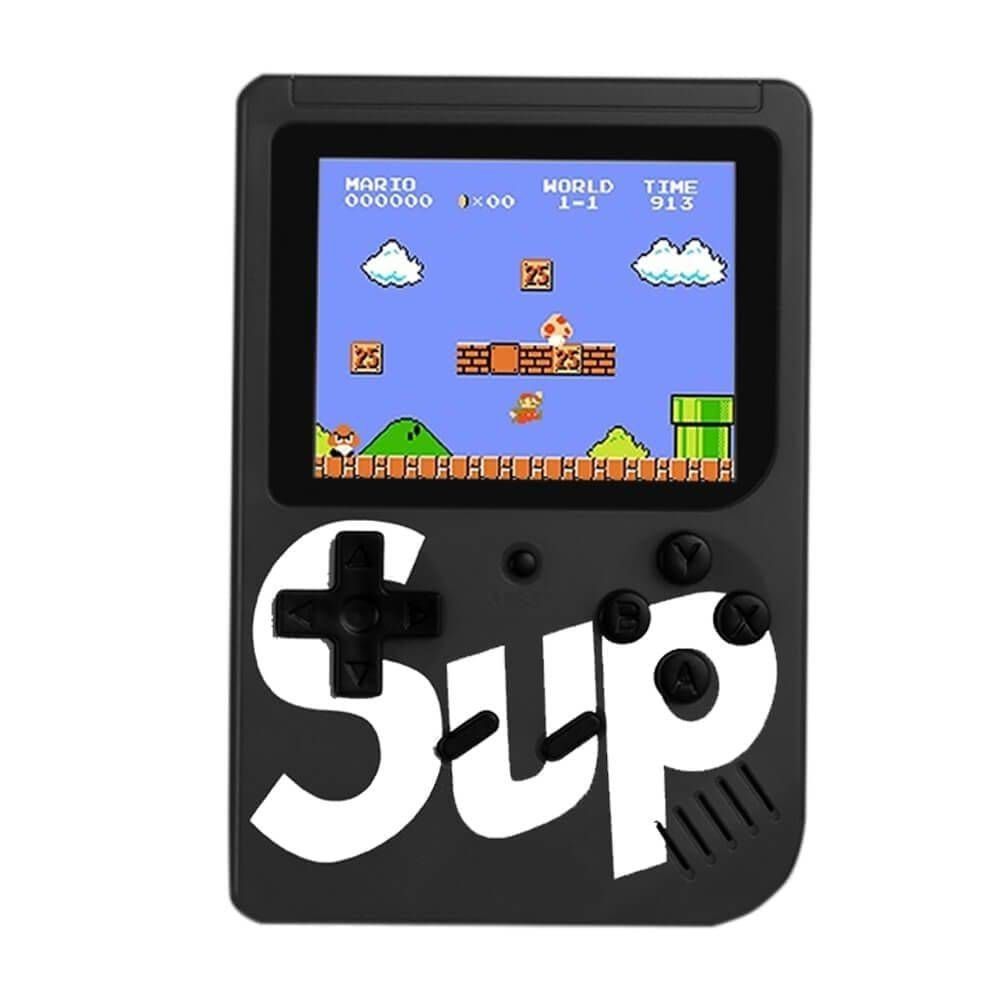 Mini Game Boy Portátil Sup Led 3'' com Controle - Preto