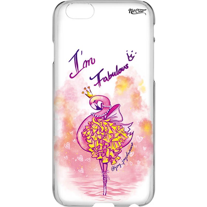 Capa Silicone NetCase Vazada Flamingo I'm Fabulous