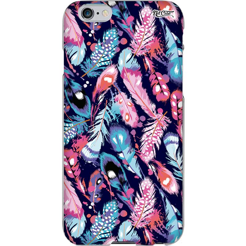 Capa Silicone NetCase Chapada Colorful Feathers