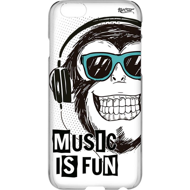 Capa Silicone NetCase Vazada Monkey: Music Is Fun