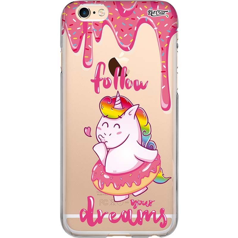 Capa Silicone NetCase Vazada Unicórnio Follow Your Dreams