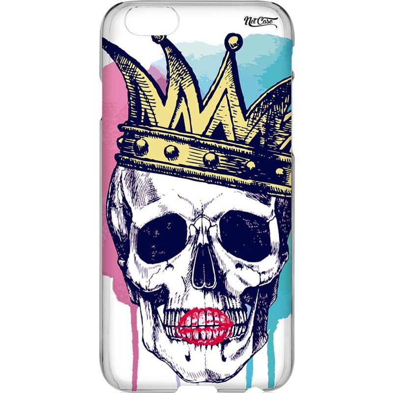 Capa Silicone NetCase Vazada Caveira Coroa Kiss