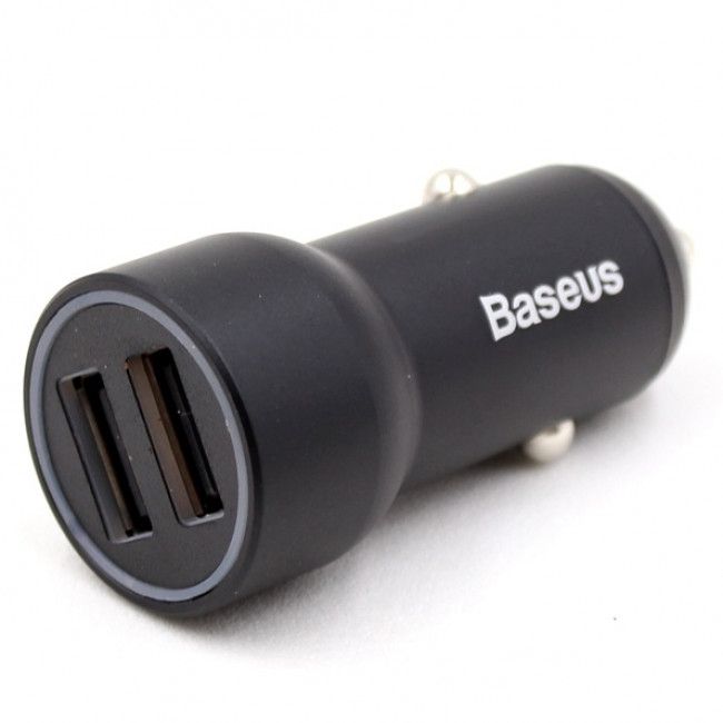 Carregador Veicular Baseus Usb Dual Little Giant Universal - Preto