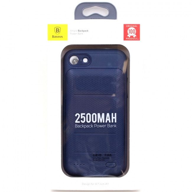 Capa Carregadora Ample Backpack Baseus para IPhone 7G - 2500mAh - Azul Marinho