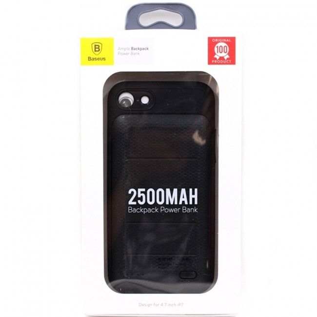 Capa Carregadora Ample Backpack Baseus para IPhone 7G - 2500mAh - Preto